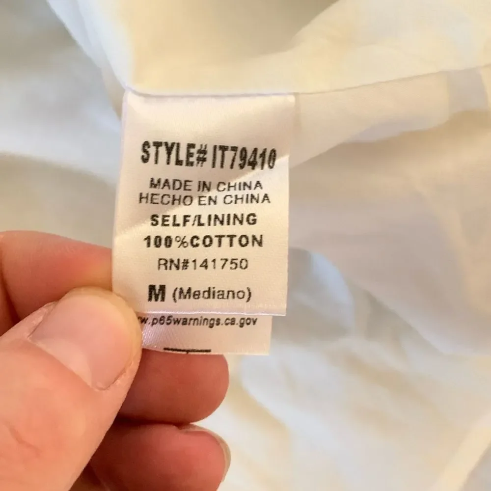 Orange Creek white boho babydoll top-medium - Picture 6 of 8